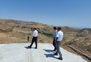 ساخت ساختمان مخزن بتنی 200 متر مکعبی آب شامل اجرای سقف و دیوارچینی